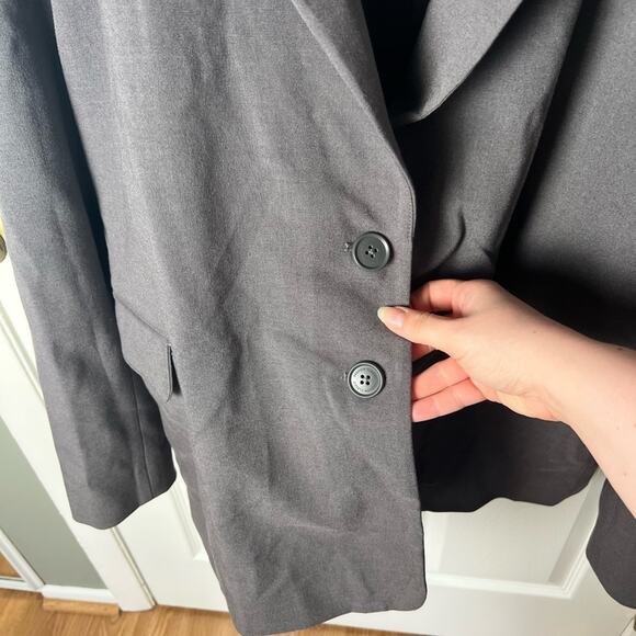 House of CB Aline Dark Grey Oversized Classic Collar Notched Lapel Blazer XL - Picture 5 of 10